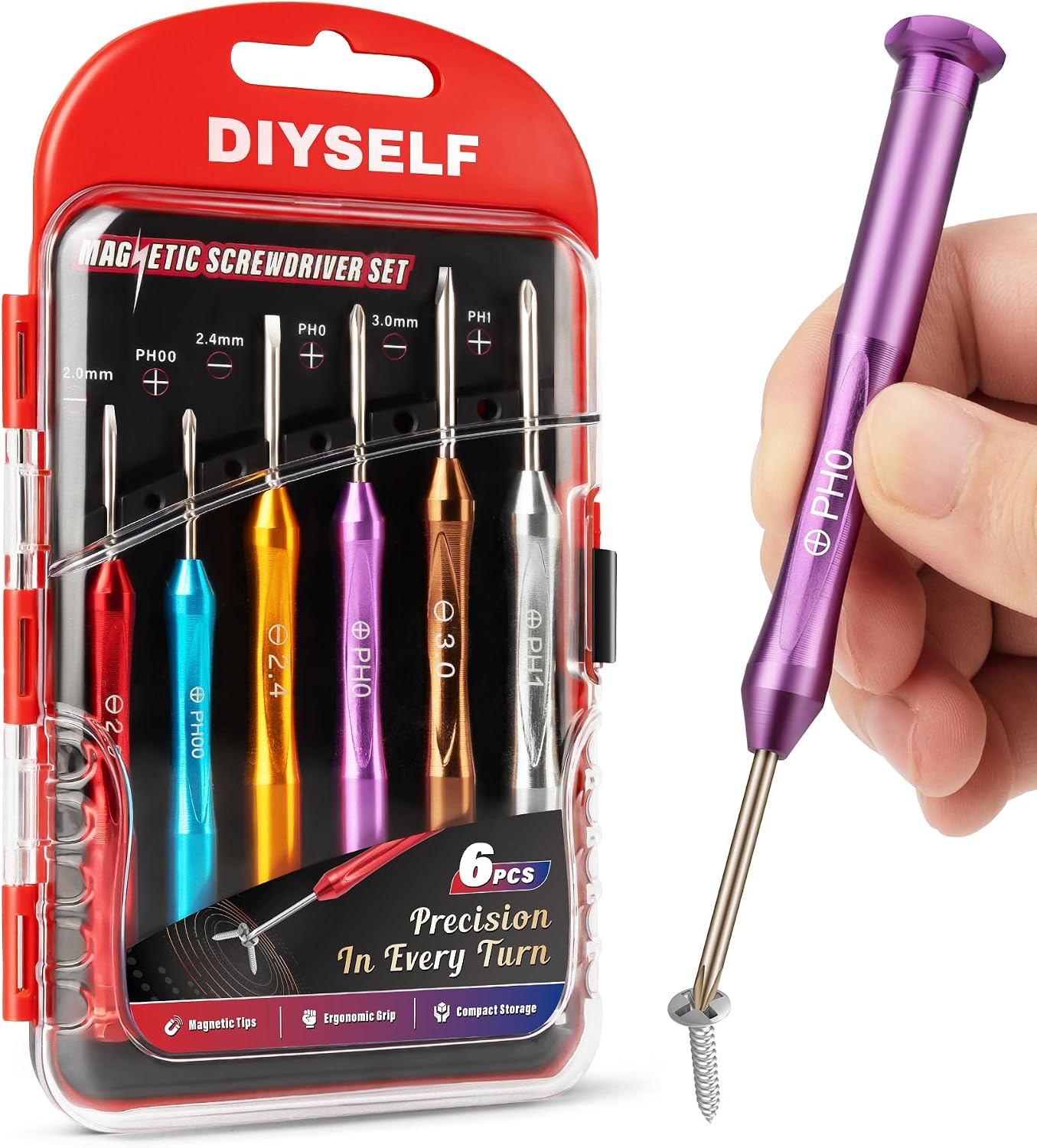 Electronics Repair Images - 6PCS Precision Screwdriver Set - Magnetic